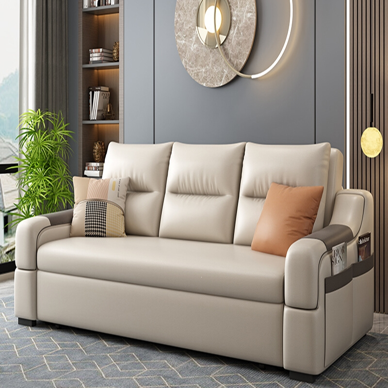 现代简约小户型坐卧多功能客厅折叠两用沙发储物卧室科技布沙发床