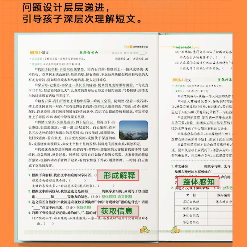 8分钟 句式强化训练 小学六年级 [正版]海淀名师教你阅读真题80篇一年级二年级三四五六年级小学语文阅读理解强化训练每日高清大图