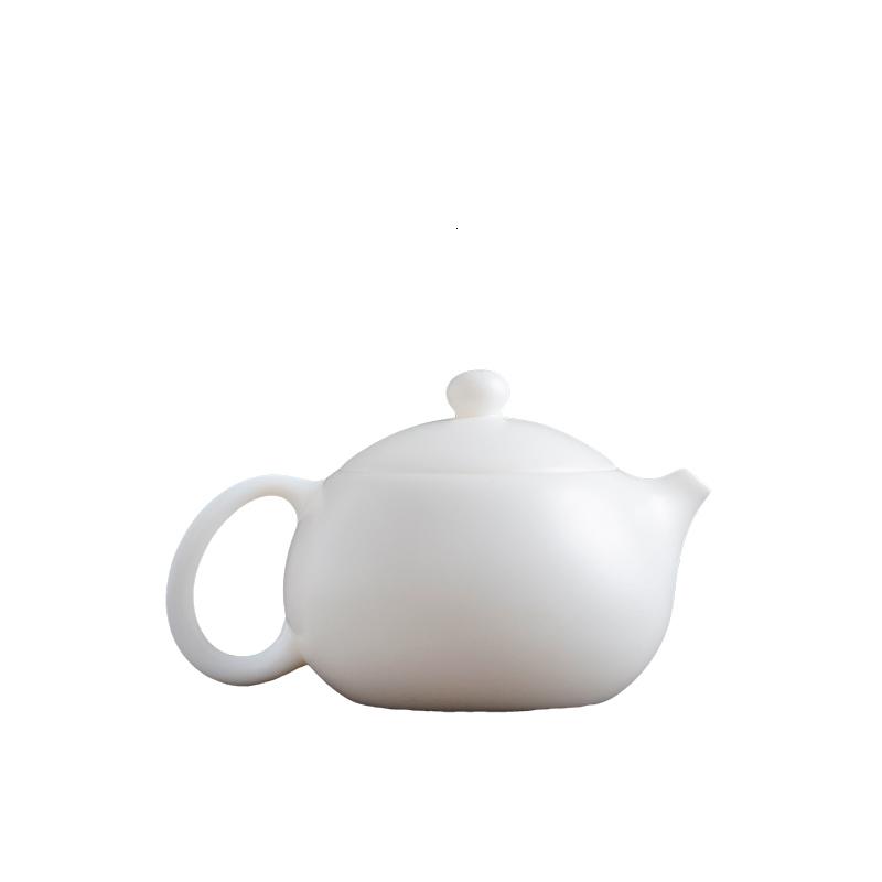 美帮汇羊脂玉瓷陶瓷家用功夫茶具办公泡茶壶单壶高清大图