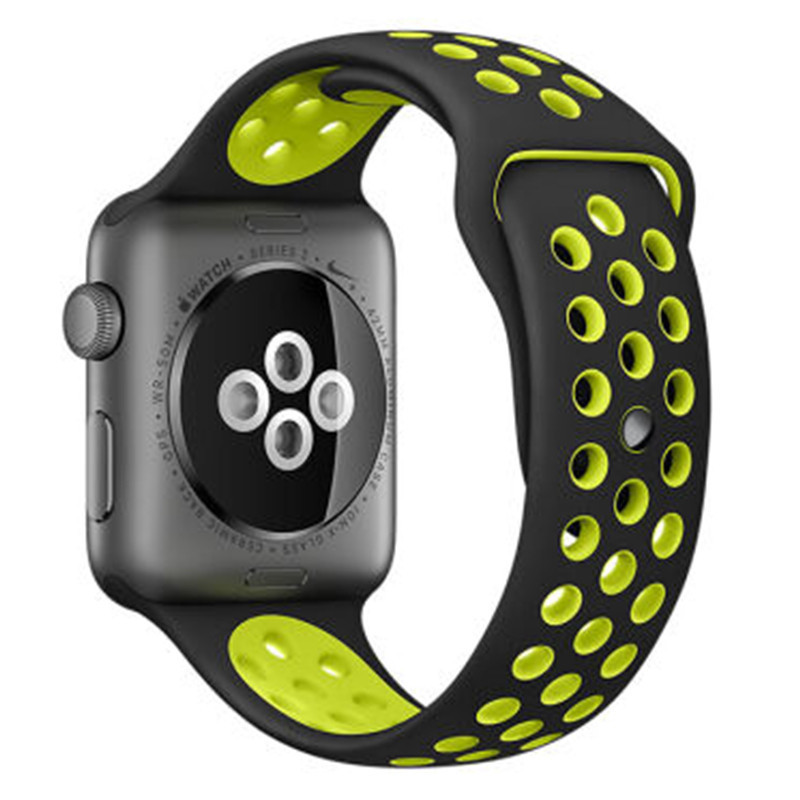苹果 (Apple) iWatch Series2 Nike+ 苹果智能手表 测心率防水 Nike+黑配荧光黄色42mm