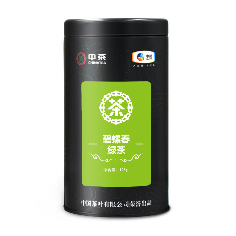 中茶 特级碧螺春 茶叶 绿茶 明前云雾嫩芽春茶 125g*2罐
