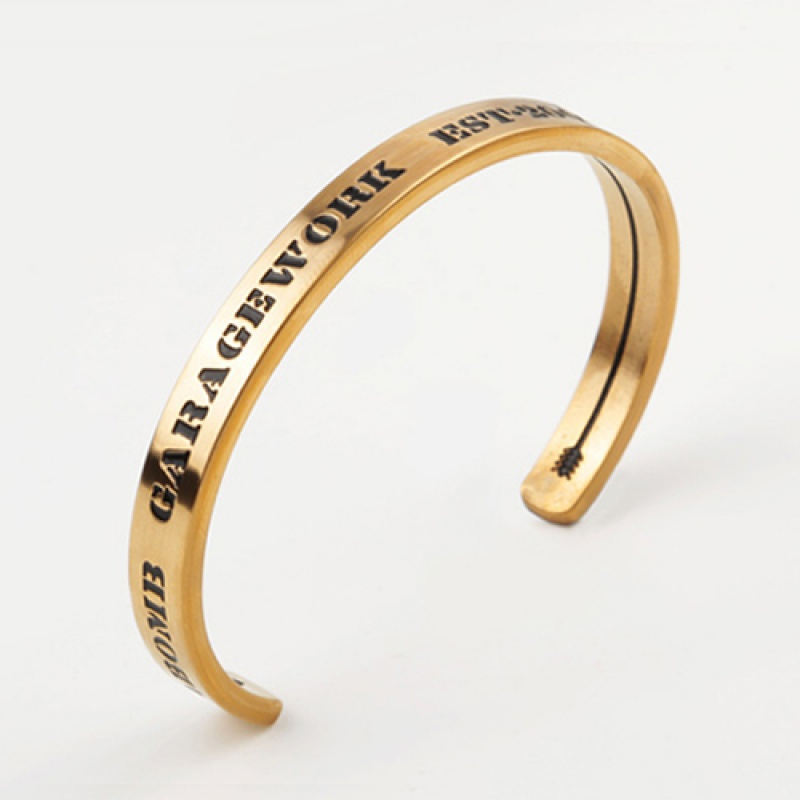 欧美原创潮牌rouille时尚个性钛钢手环男 权志龙gd潮人男士手镯黑送女