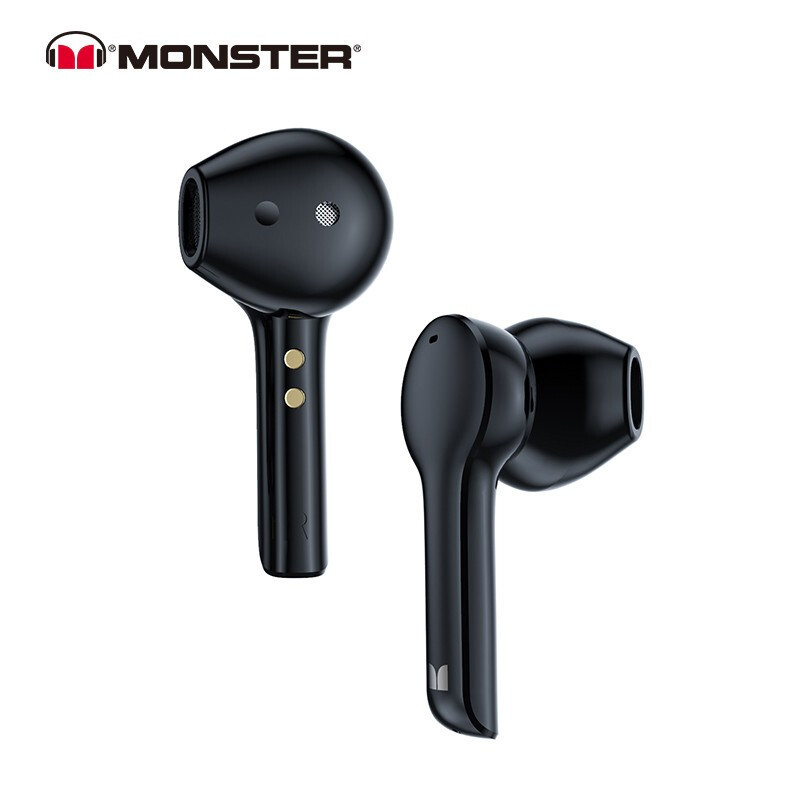 魔声 Monster Clarity550LT 无线拉蓝牙耳机 半入耳式运动音乐耳机 通话降噪 黑色