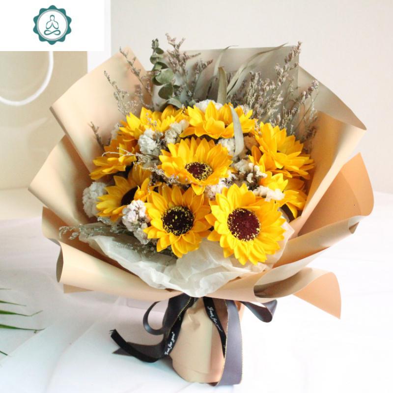封后 Fenghou 花瓶 花艺向日葵干花满天星花束香皂玫瑰康乃馨女友闺蜜生日母亲节毕业封后金色向日葵 Led灯 礼袋 价格图片品牌报价 苏宁易购杰伦家居专营店