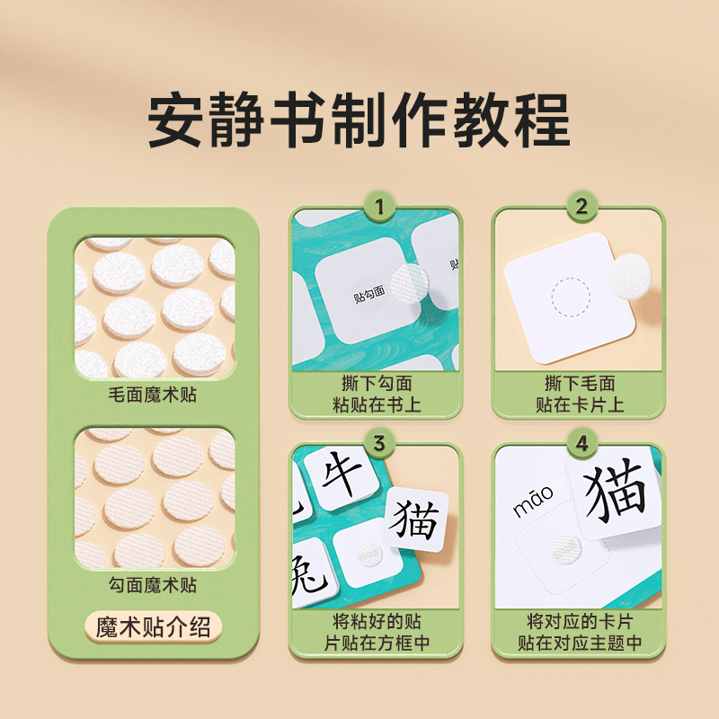 [全10册+玩具礼盒]识字早教安静书+儿童缝缝乐 [正版]时光学识字早教安静书 幼儿启蒙游戏书学前认字卡粘贴魔术贴2-6高清大图