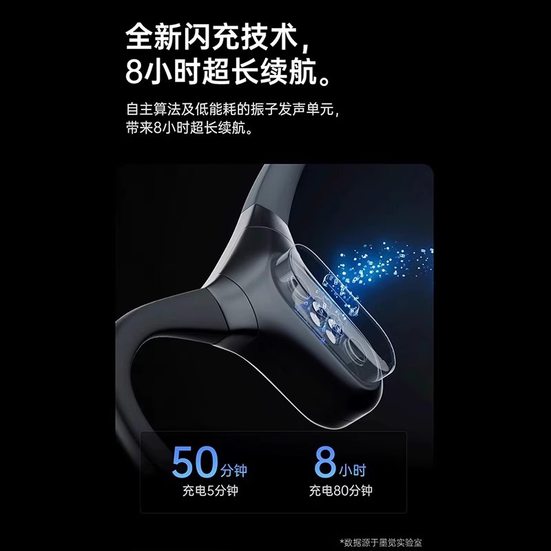 墨觉 Run Plus 骨传导蓝牙耳机 暮云灰高清大图