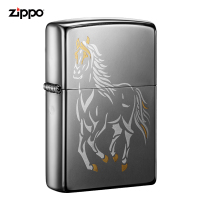 zippo芝宝打火机美国原装ZIPPO之宝防风煤油打火机黑冰马28645-043373