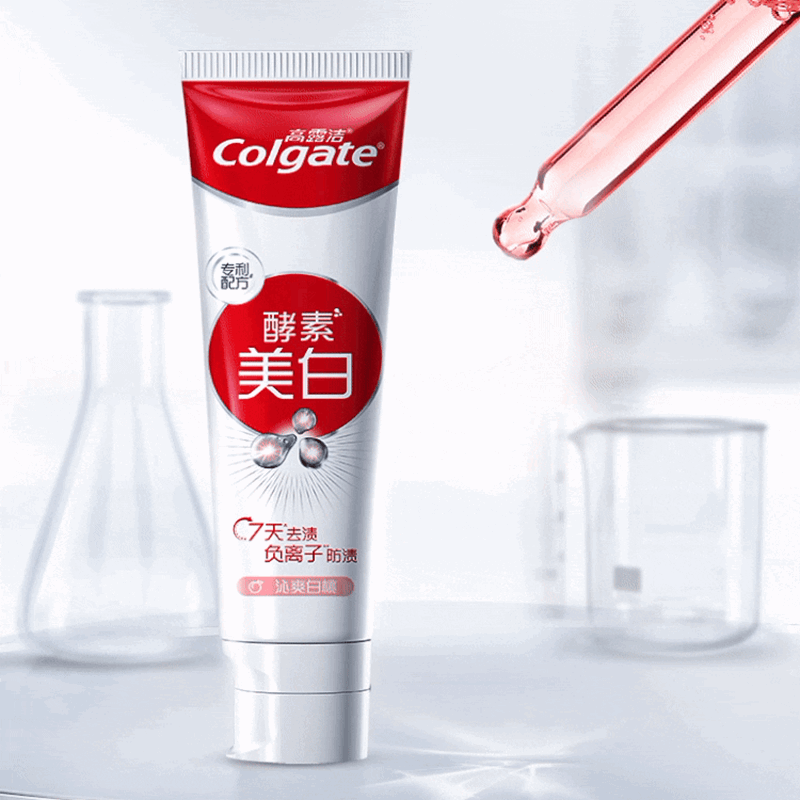 高露洁美白牙膏 淡雅 桂花味120g*2高清大图