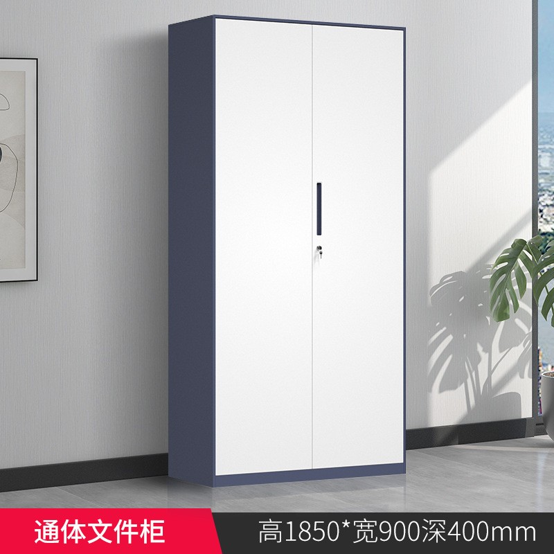 创世人 拆装套色文件柜办公柜资料柜档案柜储物柜灰白通门文件柜高清大图