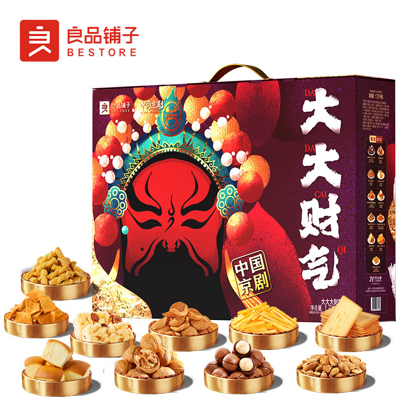 良品铺子X中国京剧国潮零食大礼包 坚果年货礼盒[SG]高清大图