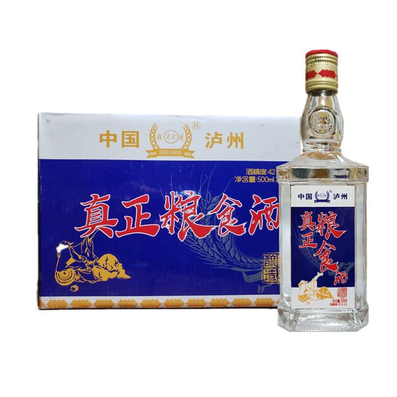 四川泸州真正粮食酒 高粱酒42度整箱500ml*12瓶浓香型白酒 真正的粮食酒