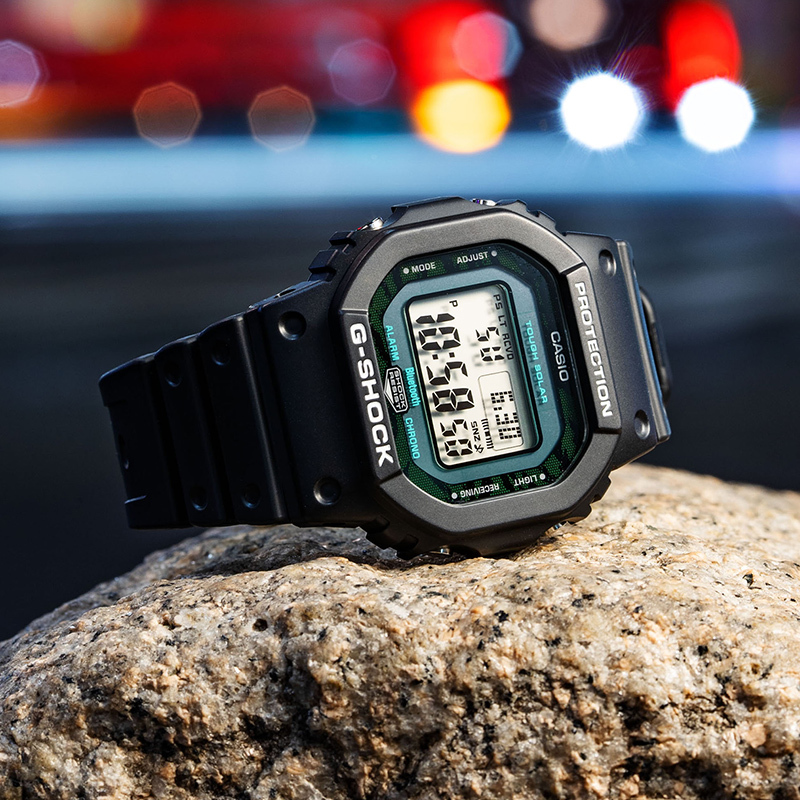 casio旗舰店卡西欧手表男小方块gshock血鹤屏太阳能电波运动时尚20