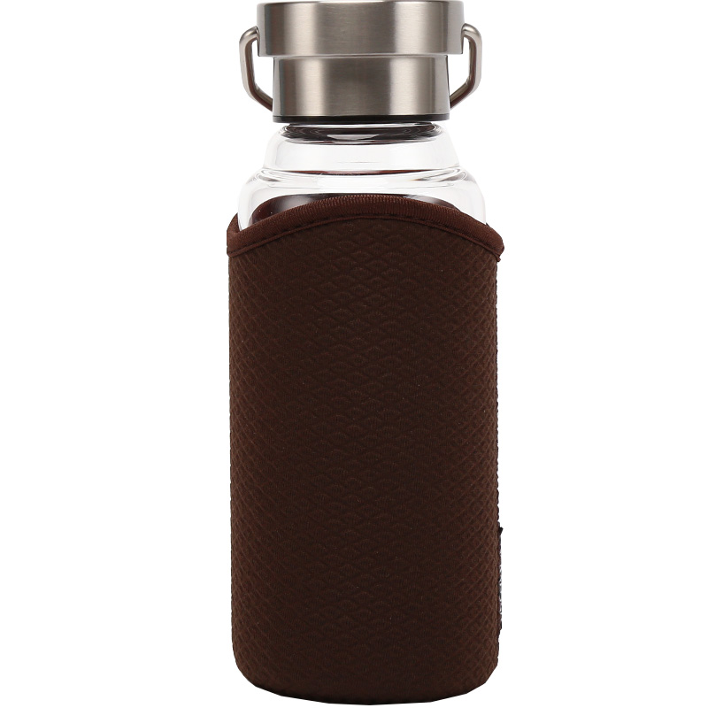 乐扣乐扣(lock&lock)便携式耐热玻璃水杯 LLG664 450ml