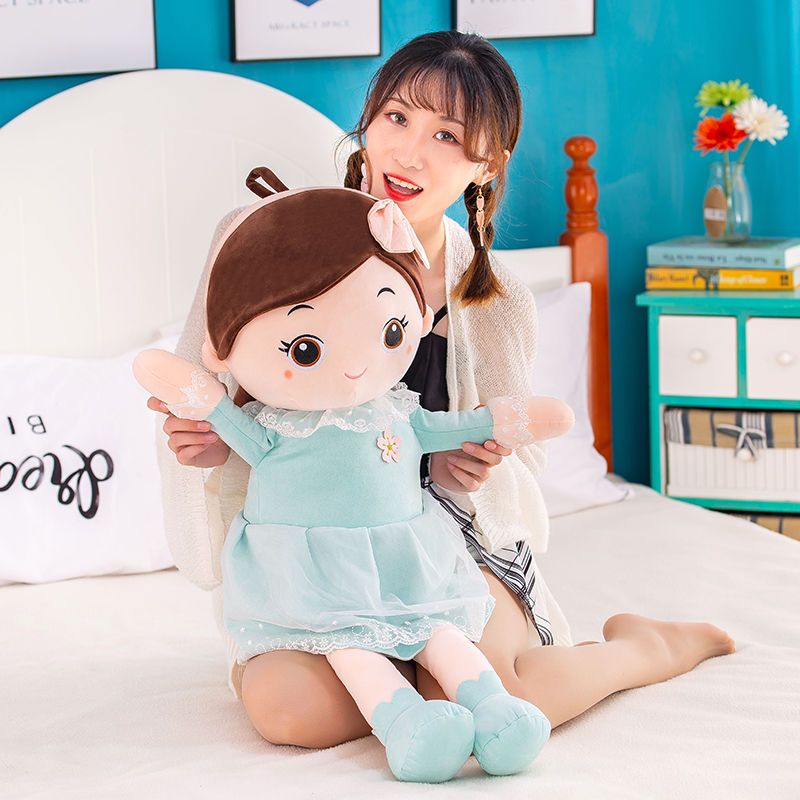 花仙子玩偶公仔小女孩公主睡觉抱的抱枕灰色衣服36厘米左右>800_800