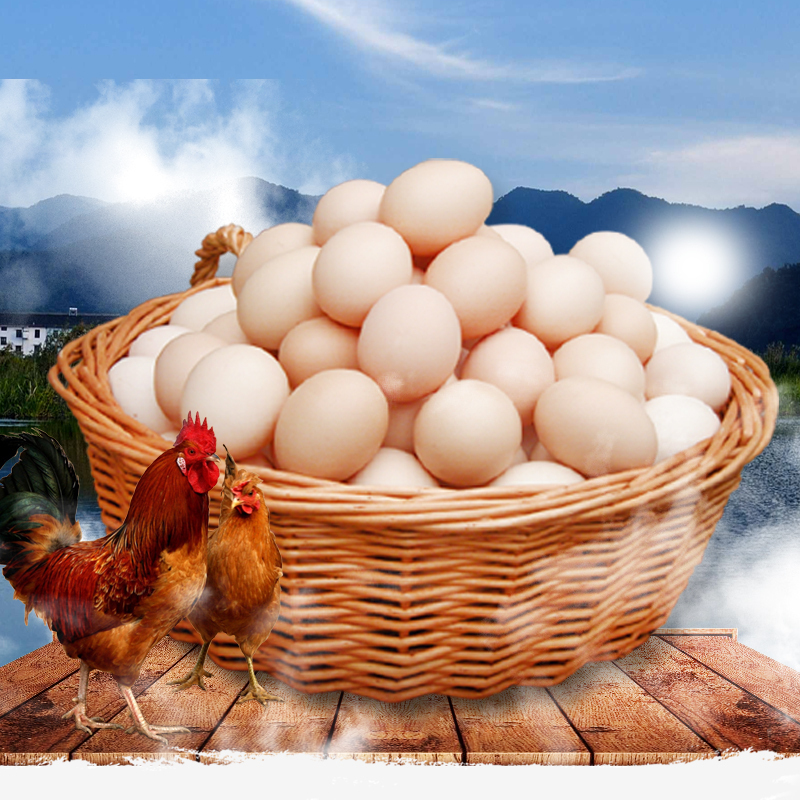 [西沛生鲜]新鲜谷物蛋 20枚装 农家散养新鲜正宗草鸡蛋笨柴鸡蛋孕妇月子蛋整箱高清大图