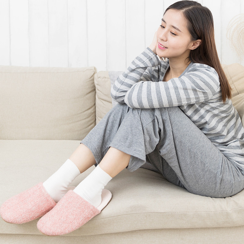 苏宁极物 日系通用轻便减震静音居家地板拖鞋四季拖情侣防滑