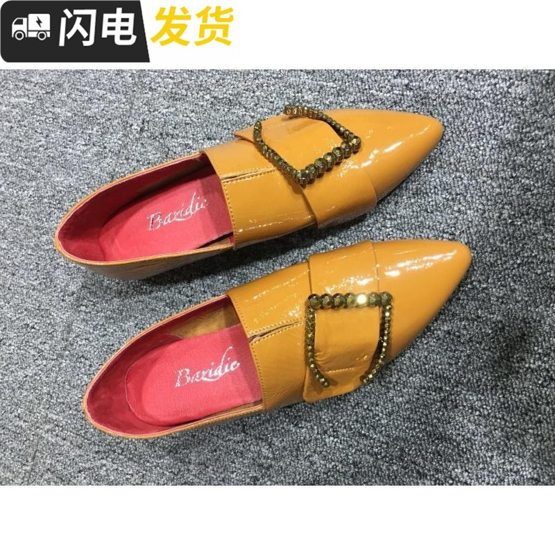 女鞋漆皮软底启如休闲鞋休闲鞋