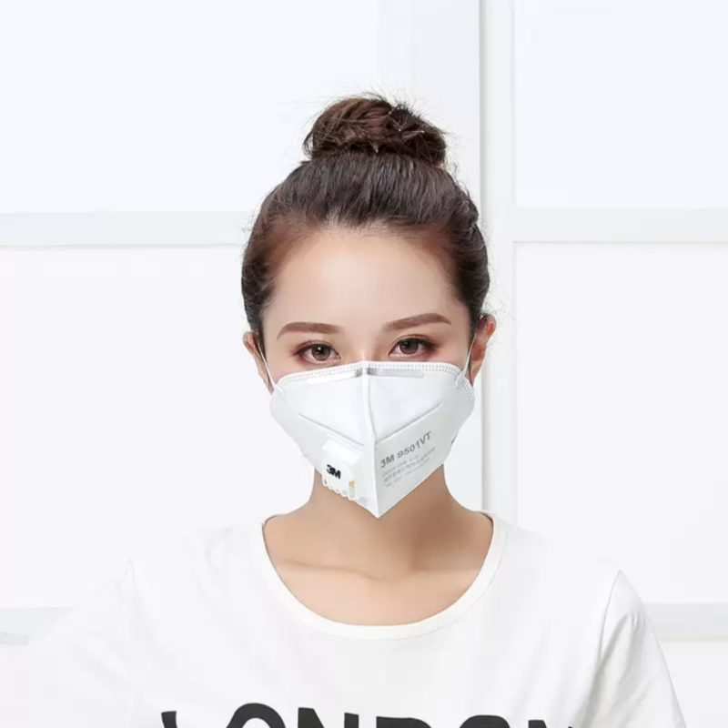 3M9502V+头戴式带呼吸阀口罩KN95气阀防护罩防工业粉尘25支/包高清大图