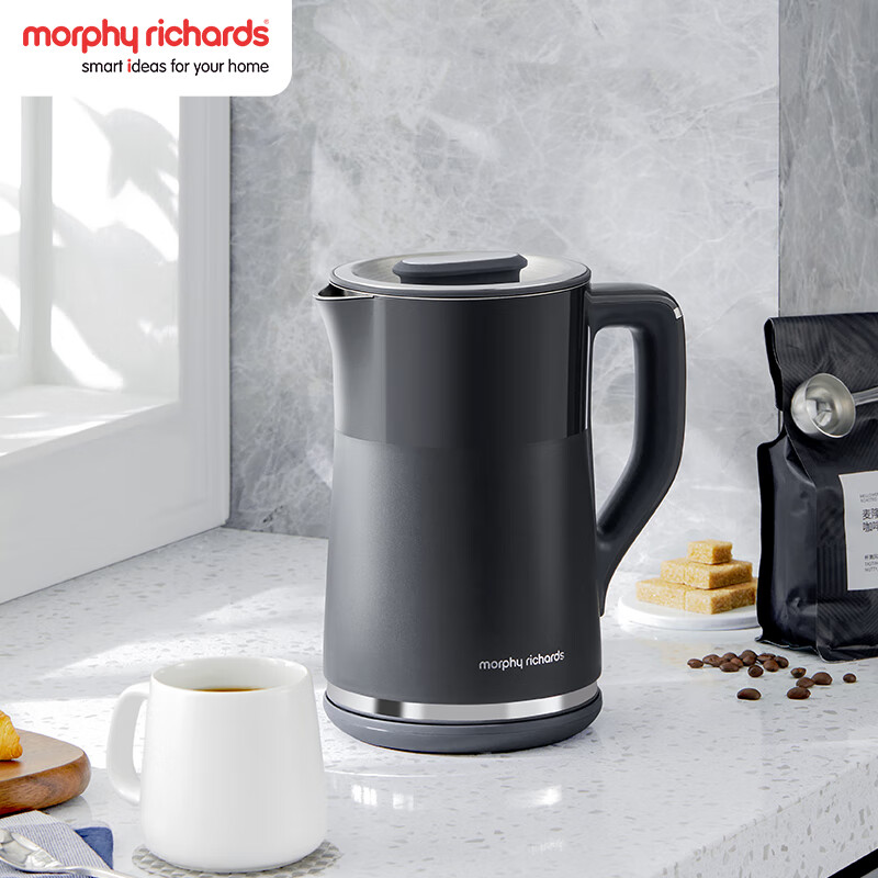 摩飞电器(MORPHY RICHARDS) MR6070灰 电热水壶烧水壶热水壶 家用恒温水壶1.5L不锈钢304高清大图