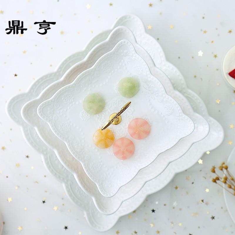 鼎亨?欧式陶瓷多层蛋糕盘水果盘三层两层客厅创意干果下午茶点心