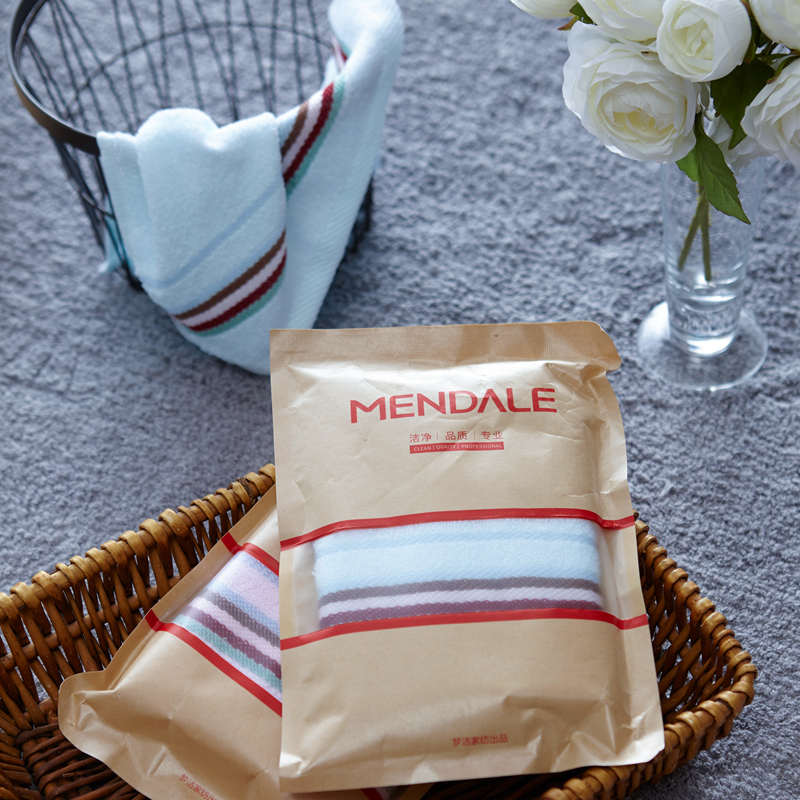 梦洁家纺 雅柔纯棉面巾(两条) 32*70cm高清大图