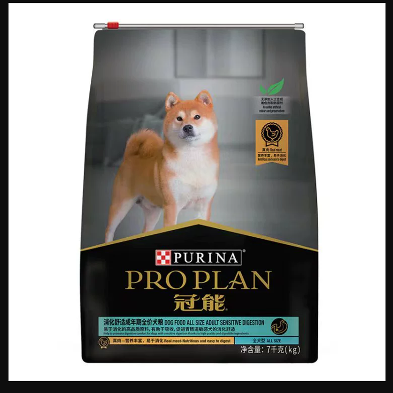 冠能狗粮肠道舒适犬粮萨摩柴犬泰迪比熊通用型消化问题鸡肉味益生菌狗粮2.5kg 12kg高清大图