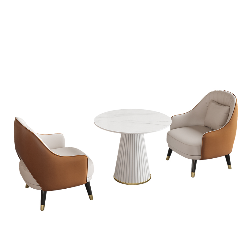 豫龙悦 白色岩 板 茶 几高清大图