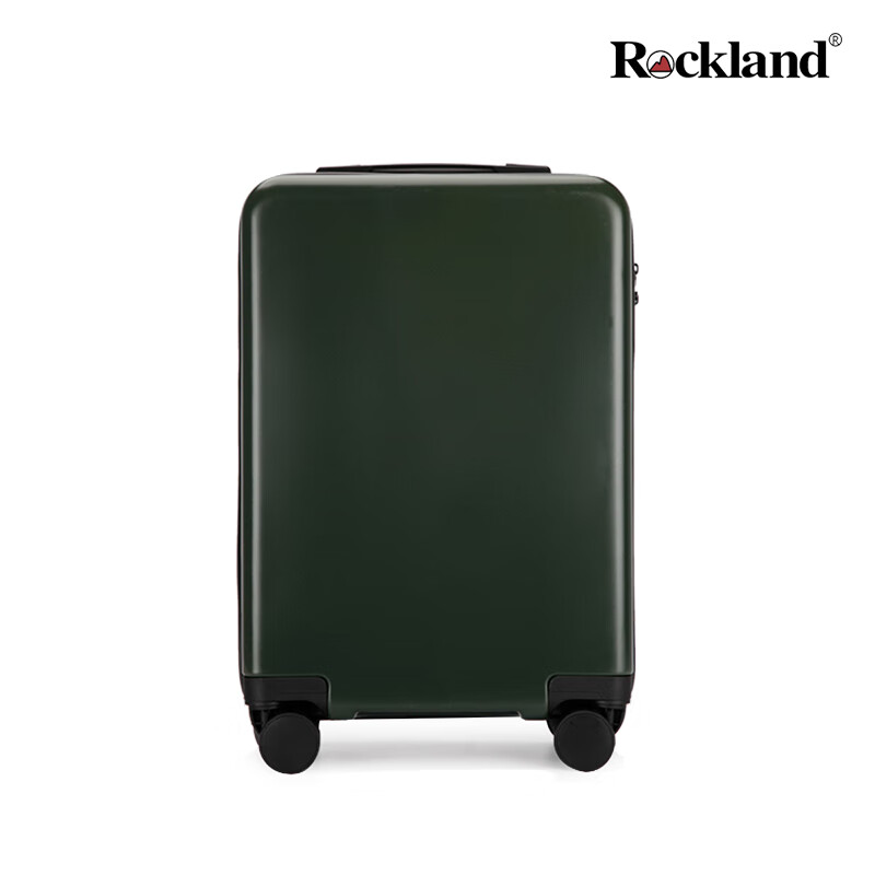 美国Rockland洛克兰畅玩时尚行李箱男女平面拉杆箱纯色万向轮旅行箱学生韩版密码箱20吋黑色