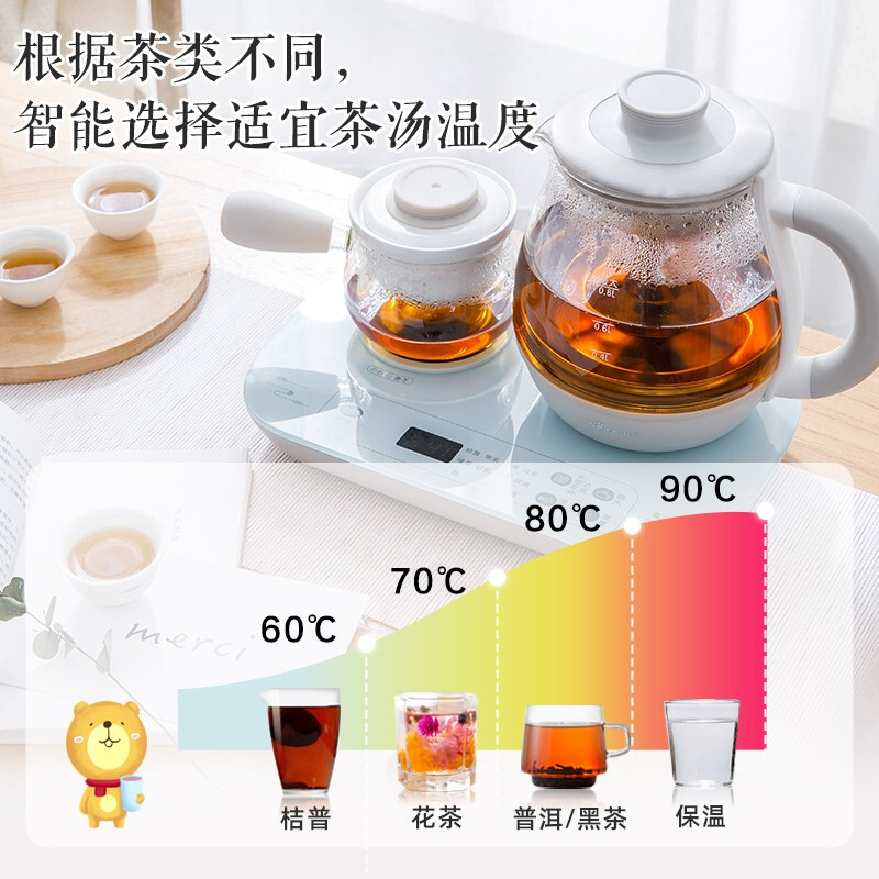 小熊(Bear)居家办公煮茶养生电热水壶 0.8L ZCQ-A08E1高清大图