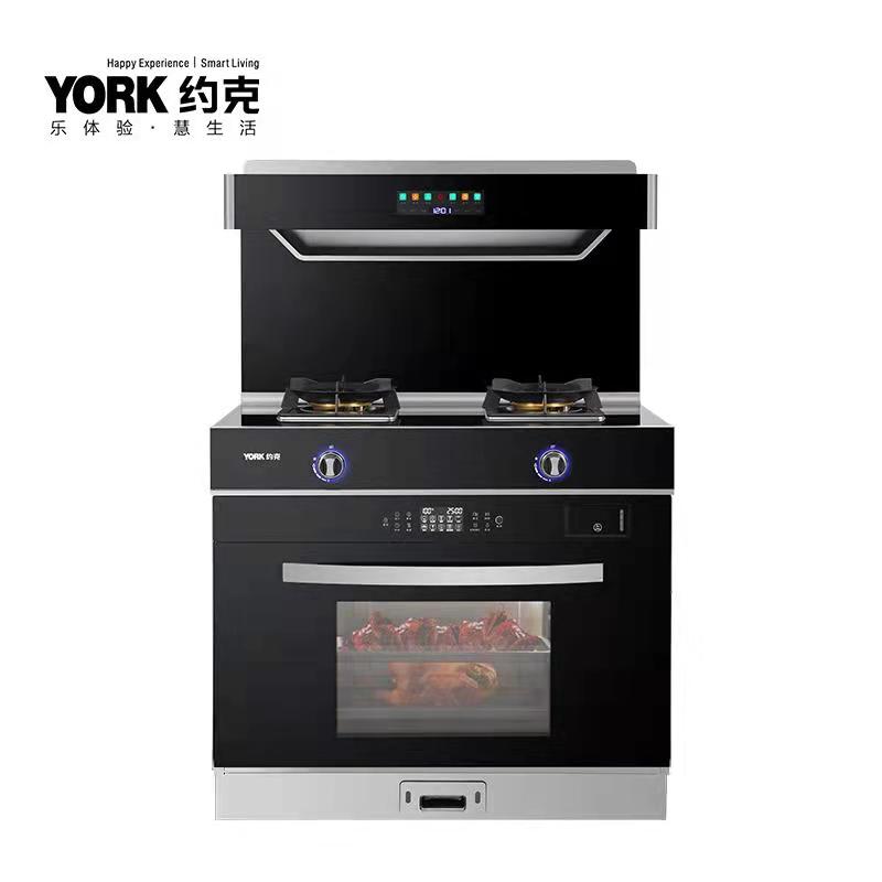 约克(YORK)智能集成灶YK-J37ZK厨房家用4D蒸烤燃气灶一体 大风力烟机 烟灶联动家用燃气灶油烟机高清大图