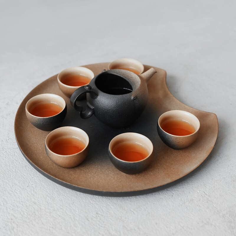 万仟堂(EDENUS)菩提香呆·成套茶具秋山釉(一壶一承一海六杯一罐一盘一洗一盖置)高清大图