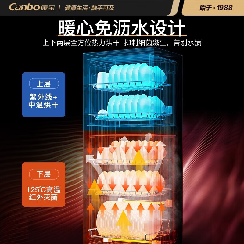 康宝/Canbo 消毒柜 XDZ130-VA1 双门机械式立式