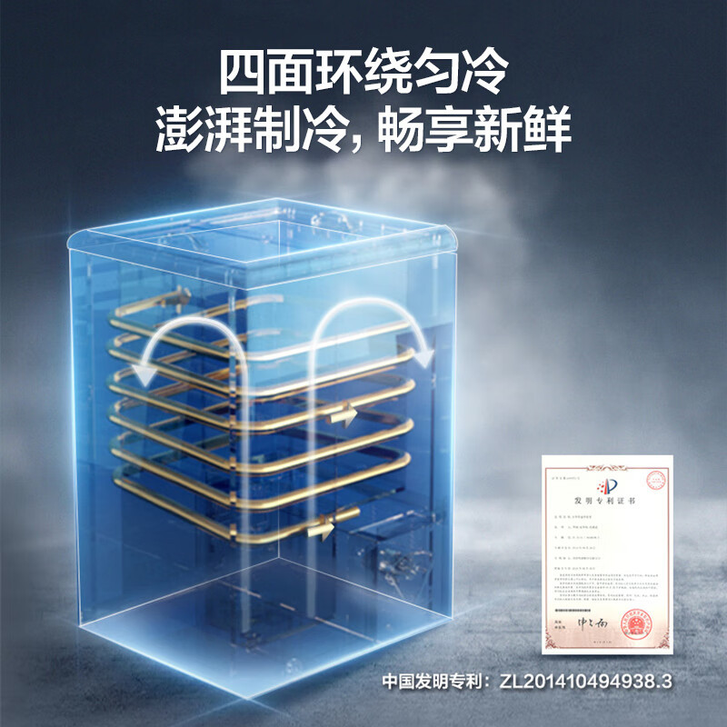 美的小冰柜200升家用小型冰箱冷冻柜商用展示柜摆摊大容量雪糕陈列柜饮料水果冷藏保鲜柜MS-205LGE高清大图