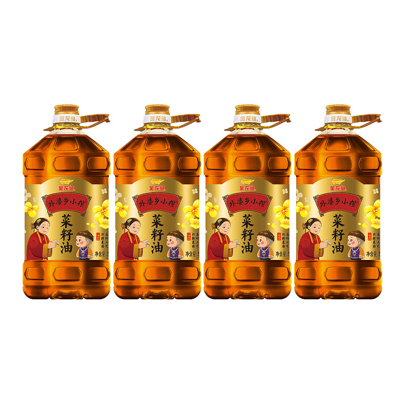 金龙鱼外婆乡小榨菜籽油5L*4桶 大桶装 家用 非转基因 压榨 整箱发货