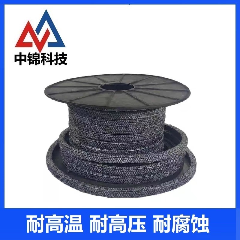 中锦科技 碳纤维盘根耐高温耐磨编织绳18*18mm (5公斤)卷高清大图