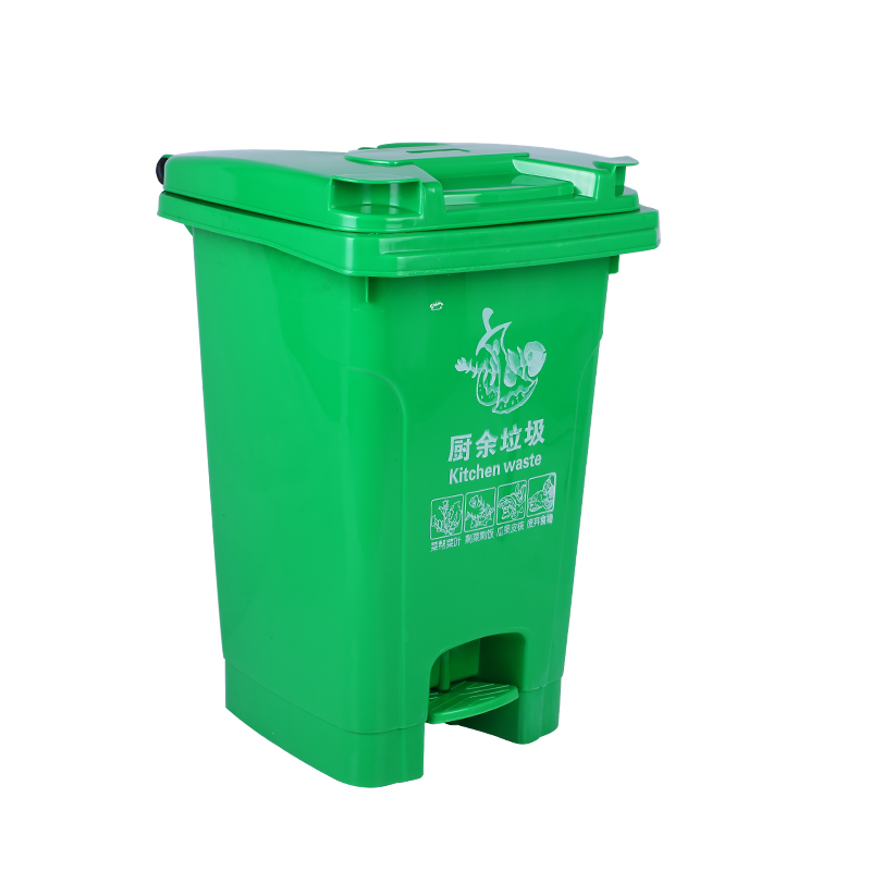 苏识 YJ-A083 60升 分类脚踏垃圾桶 (计价单位:个) 绿色高清大图