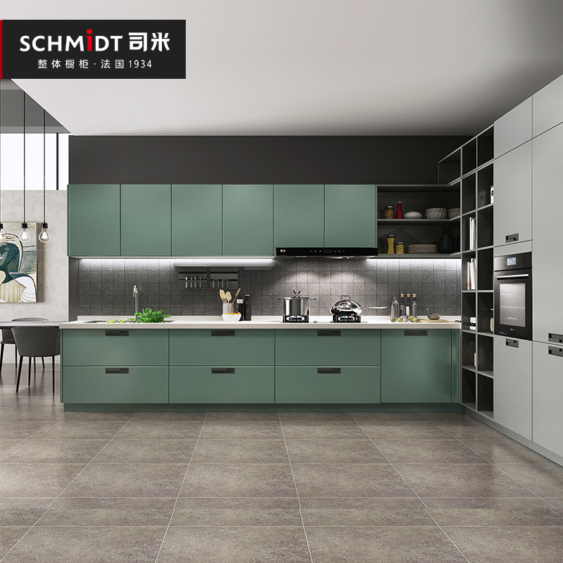 索菲亚司米橱柜整体灶台柜定制石英石台面收纳组装厨房柜工业风橱柜