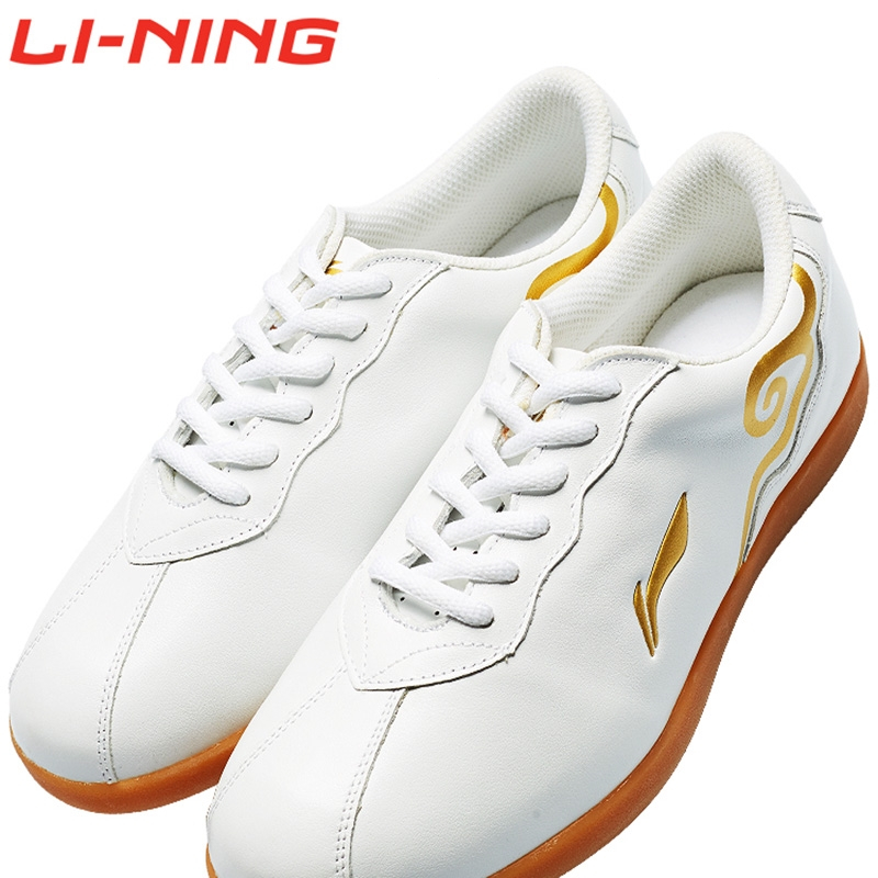 李宁太极鞋男真皮牛筋底太极拳鞋八段锦练功武术鞋太极鞋女款夏天