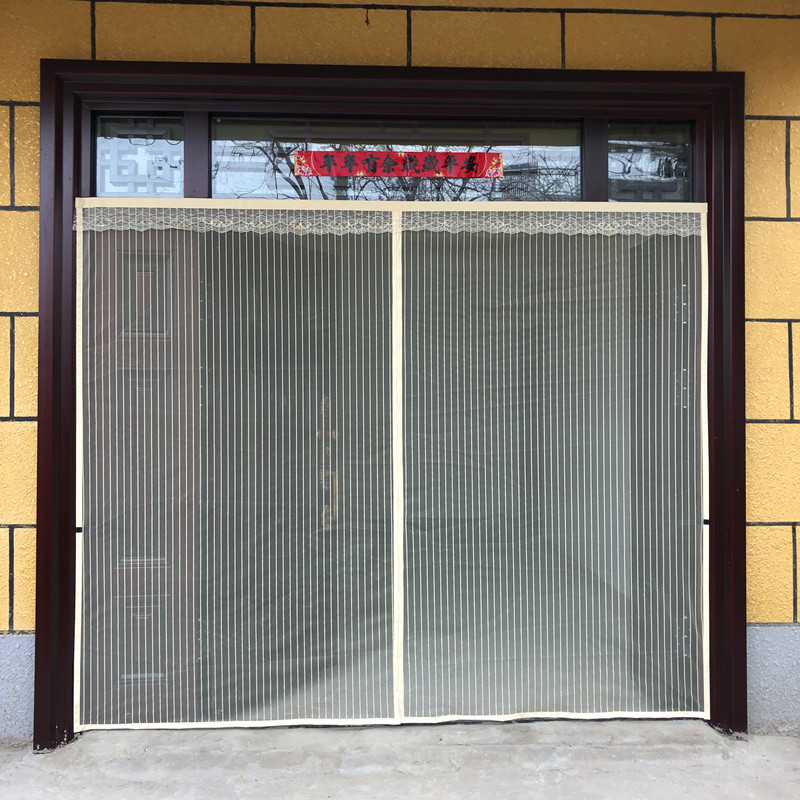 铝合金铁门魔术贴门帘大门免自吸门帘子打孔磁性定制防蚊窗网防蝇