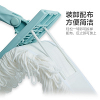 开普特 平板拖把亲巧折叠尘推墩布旋转拖把棉线平推家用酒店物业办公室大号木地板托 9105