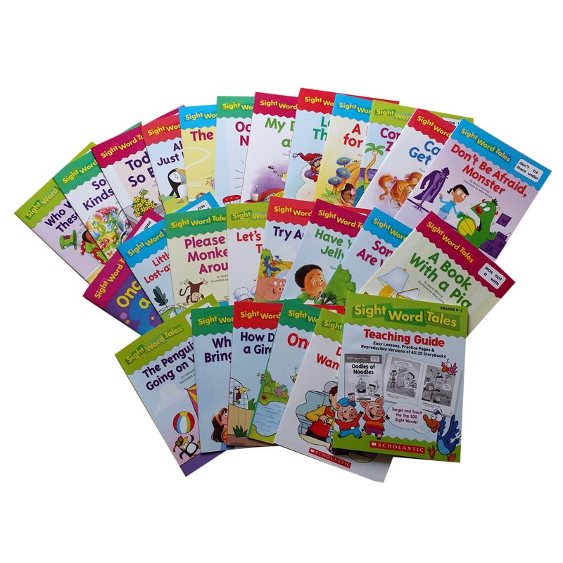 [正版]英文原版绘本 Sight Word Tales 常见词高频关键词故事25册盒装+1册家庭老师指导手册入门图书 s高清大图