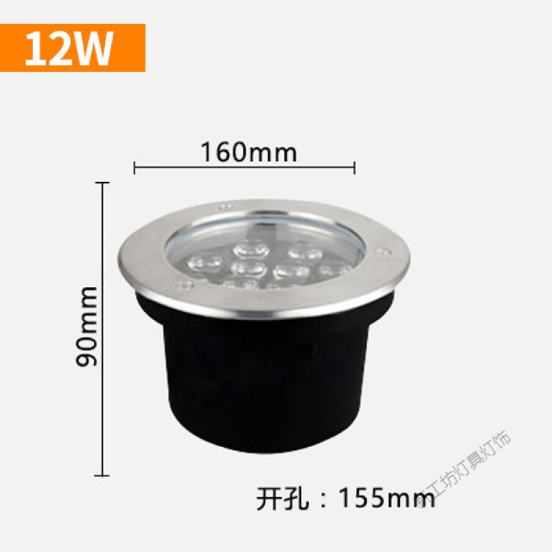 苏宁放心购 LED埋地灯户外防水嵌入式地埋照树射灯1W庭院坪花园七彩色景观