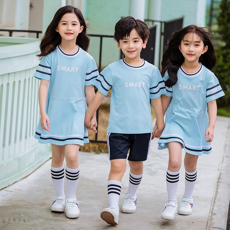 夏装幼儿园园服中小学生班服3-18岁男孩女孩夏季圆领衣服表演服演出服