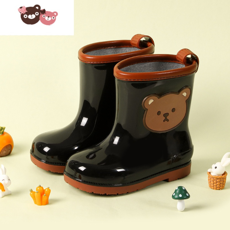 绿彩虹光儿童雨鞋男童女童雨靴水鞋小孩宝宝水桶鞋中大童防滑小学生