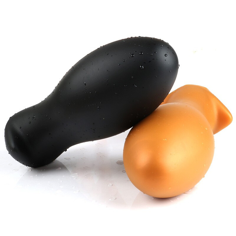 诱生活(Lure)后庭粗大肛塞棒男女用柔软菊扩肛器肛条情趣玩具sm深入式gay成人性用品 龙蛋黑色粗6.5+200ml油高清大图