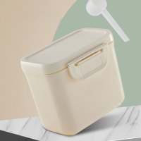 babycare奶粉盒便携外出 婴儿大容量多功能奶粉分装盒 宝宝奶粉格 素米900ml 1660