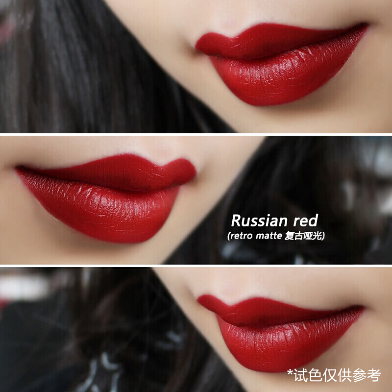 [赠送精美礼盒]MAC魅可口红 不掉色不沾杯女士唇膏 红色系 3g #RUSSIAN RED 复古俄罗斯红 加拿大进口