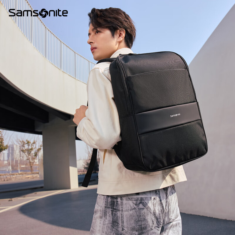 新秀丽(Samsonite)背包男商务笔记本电脑包轻便书包时尚休闲包大容量双肩包男女TQ3*09003