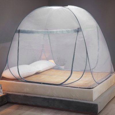 铁迅职工宿舍免安装蒙古包蚊帐X7 顶 灰色 120*190*140cm