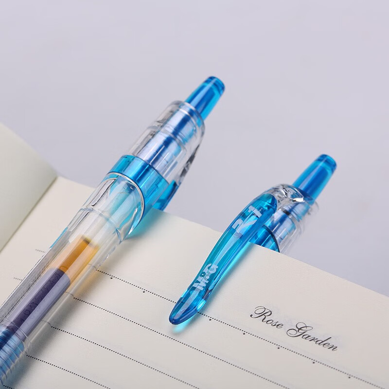 晨光 M&G 按动中性笔 GP-1008 0.5mm (蓝色) 12支/盒(替芯 G-5)塑料高清大图